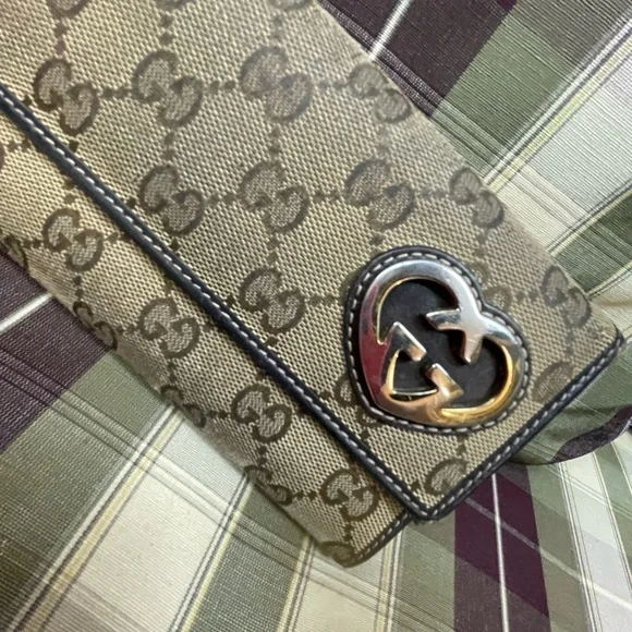 Gucci GG monogram Canvas lovely Heart long Wallet-Brown - Picture 7 of 7